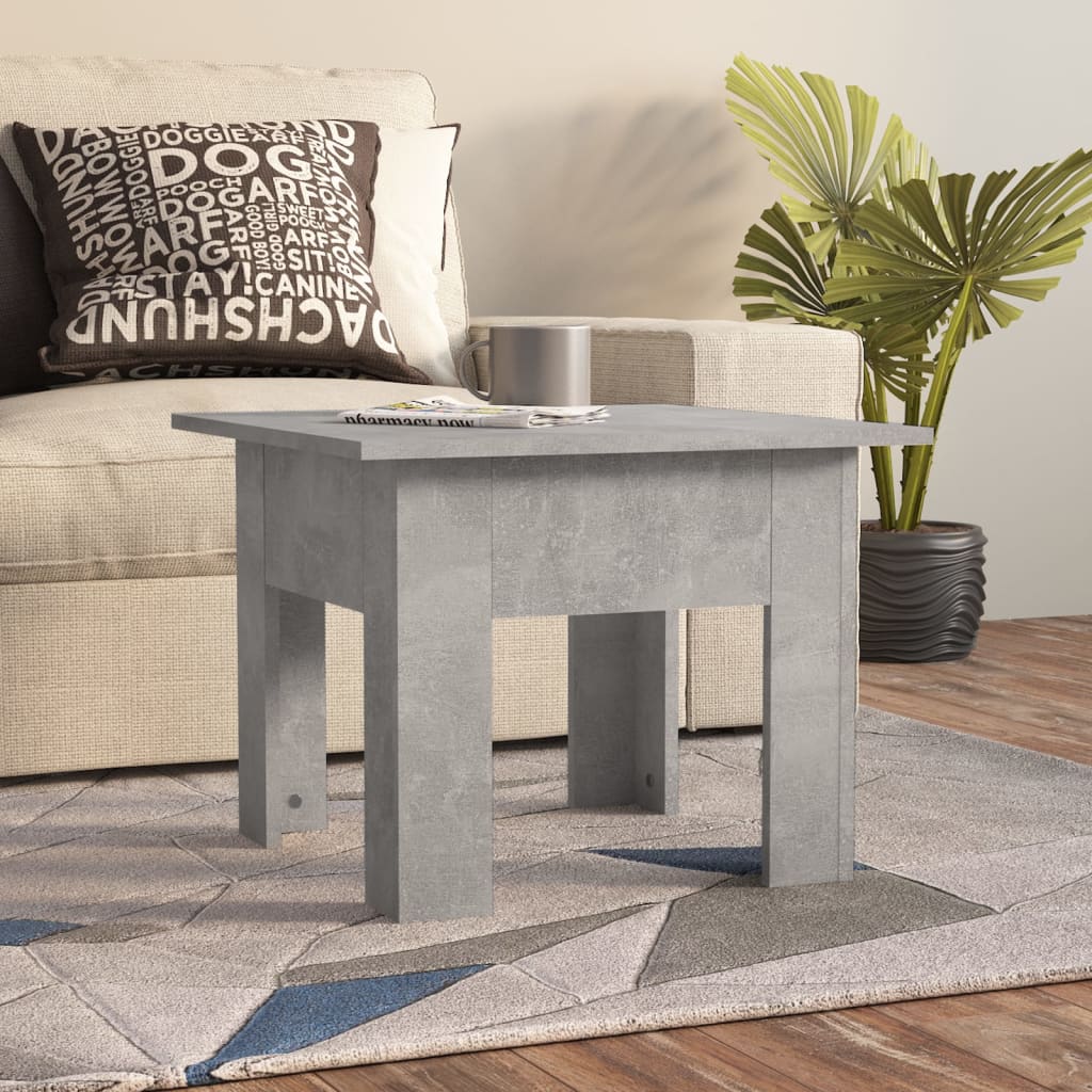 vidaXL Coffee Table Concrete Gray 21.7"x21.7"x16.5" Engineered Wood