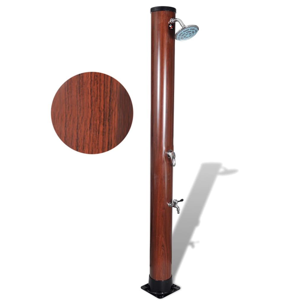 vidaXL 6.4' Pool Solar Shower with Faux Wood Finish