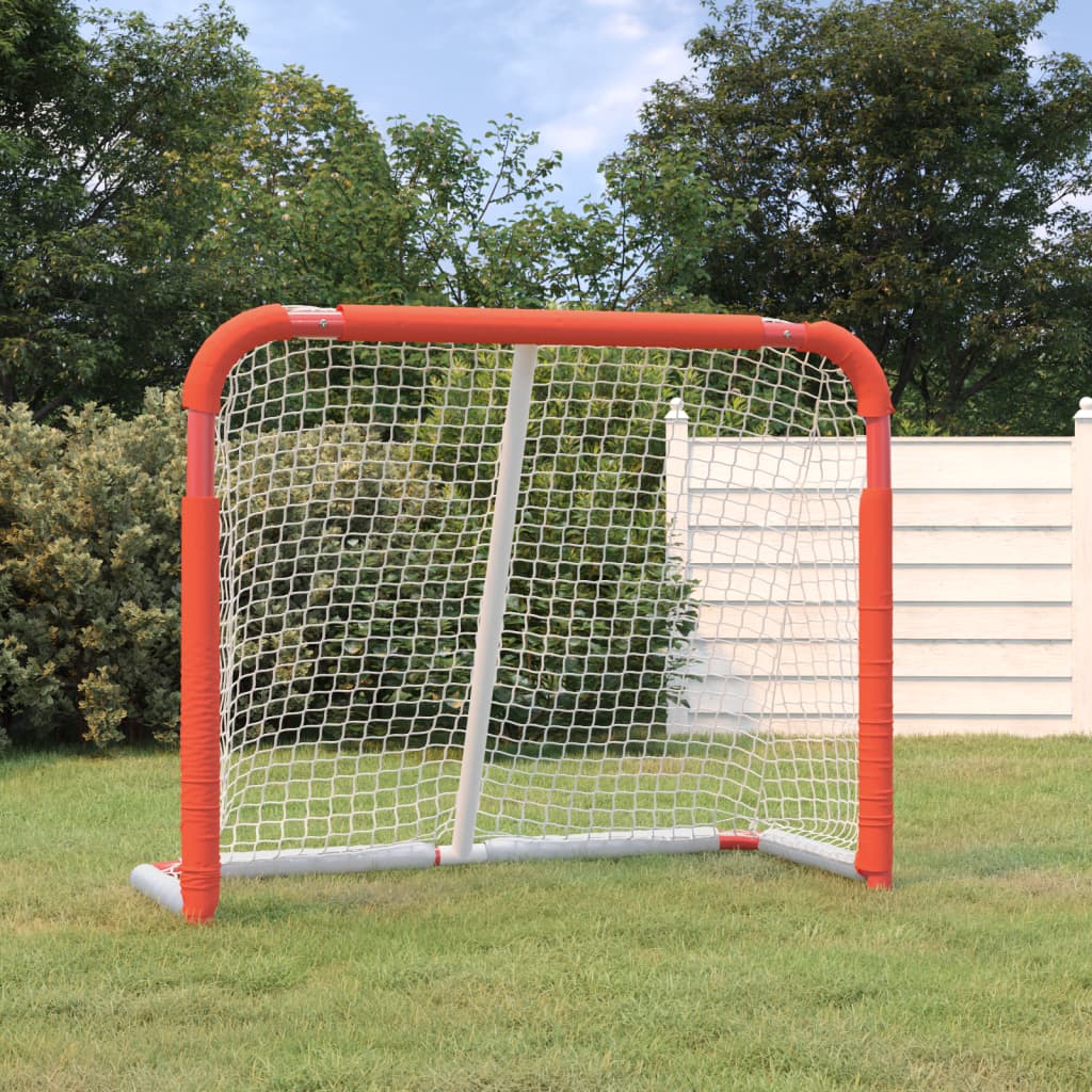 vidaXL Hockey Goal Red and White 53.9"x26"x44.1" Polyester