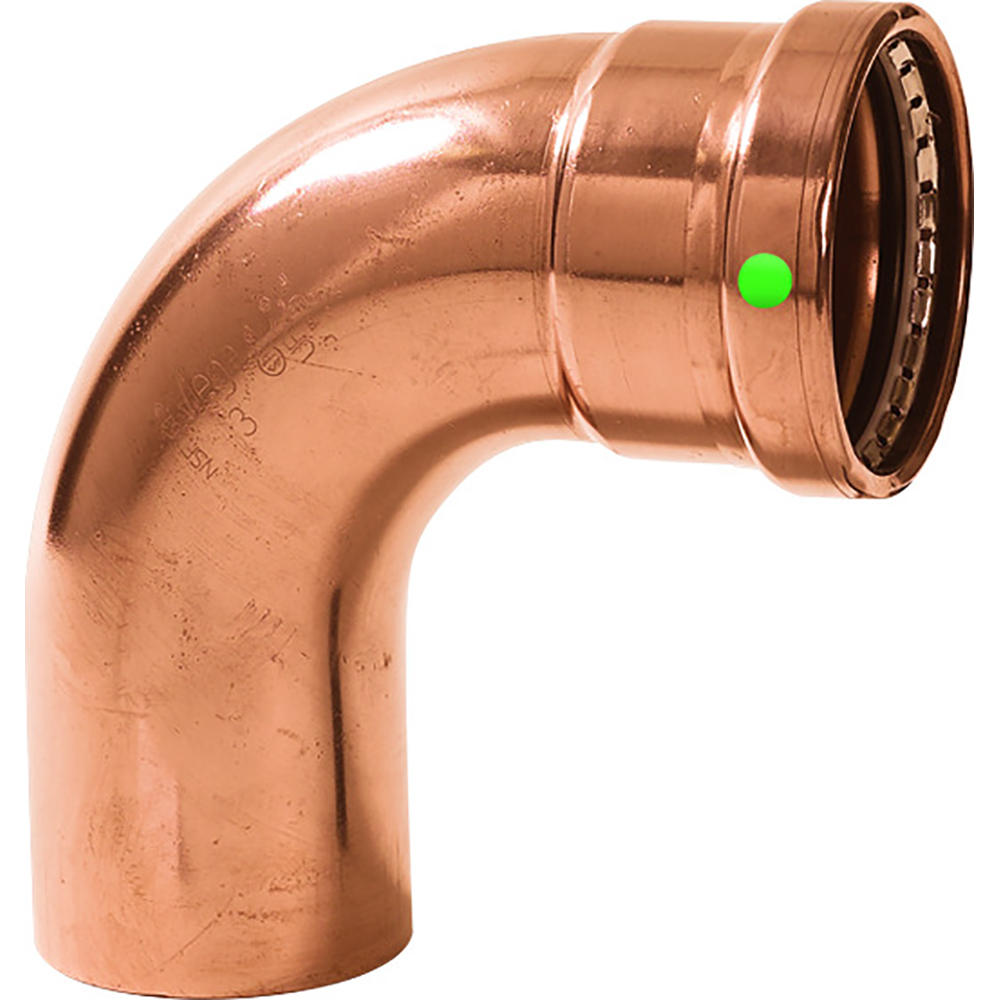 Viega ProPress XL 2-1/2" - 90° Copper Elbow - Street/Press Connection - Smart Connect Technology