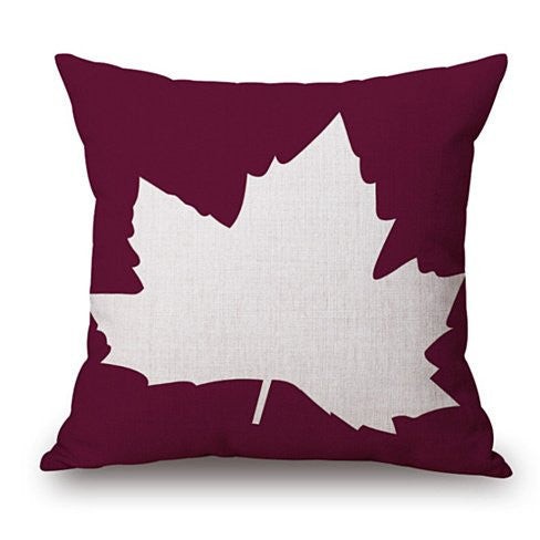 Foliage Love Autumn And Spring Leaf Cushion Covers - Wine