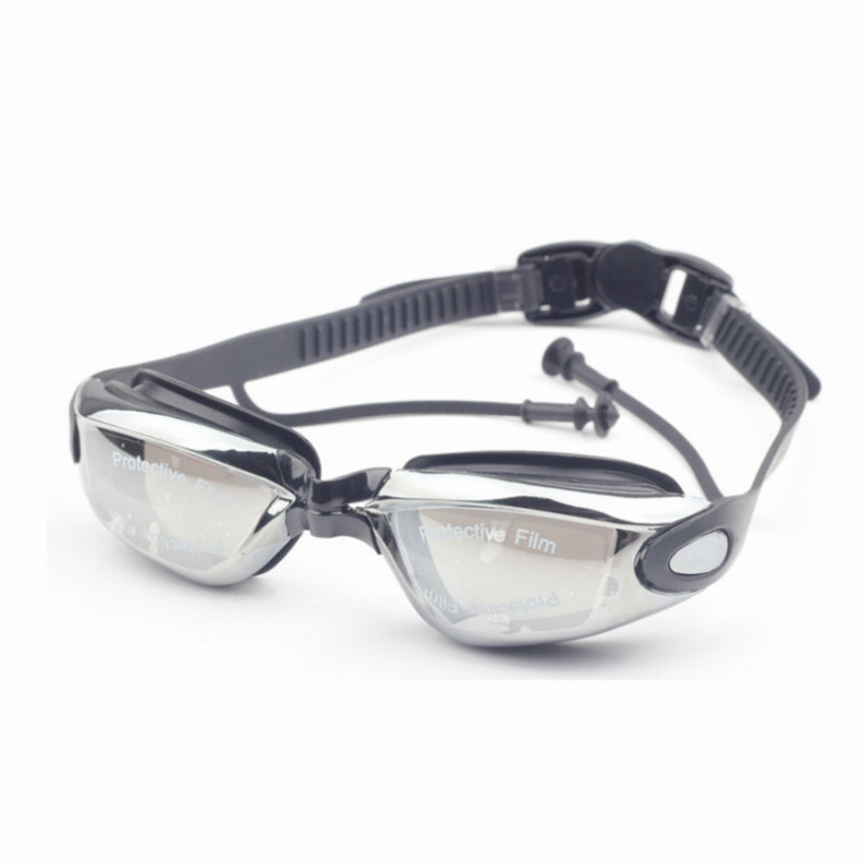 Go Go Goggles Swimming Glasses With Ear Plugs - Basic Black