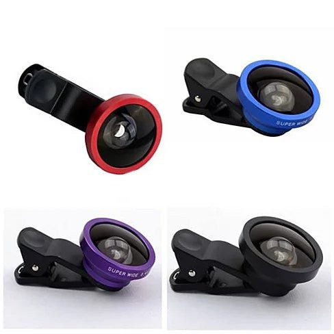 SUPER WIDE Clip and Snap Lens for iPhone and any Smartphone - Blue