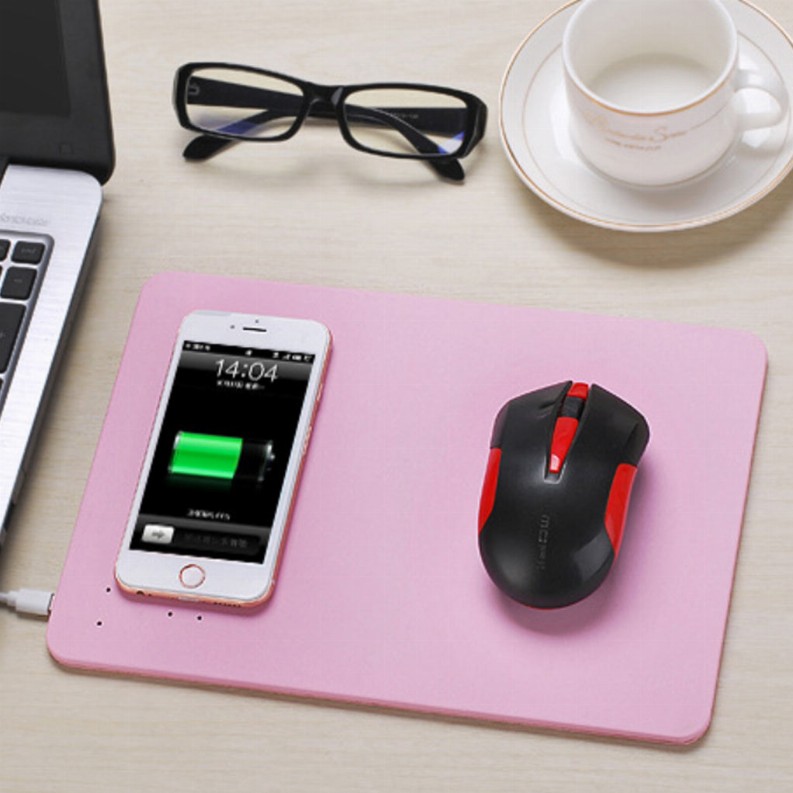 Superpower Pad 2 In 1 iPhone Wireless Charger, And Mouse Pad - Pink