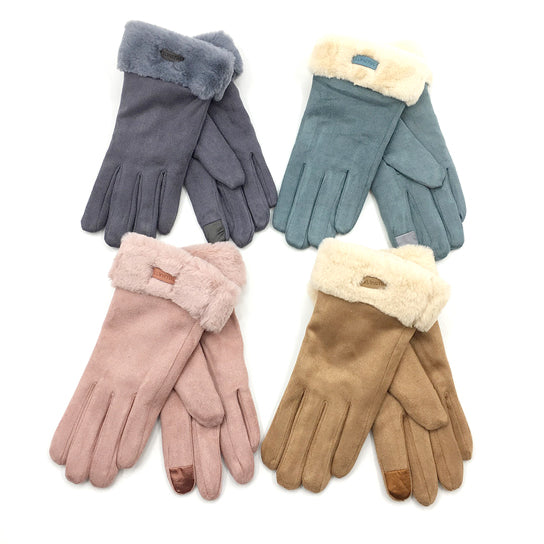 Chic Vibe Suede Smart Touch Gloves