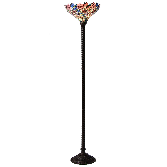 Famous Brand-Style Vine Floral Torchier Lamp