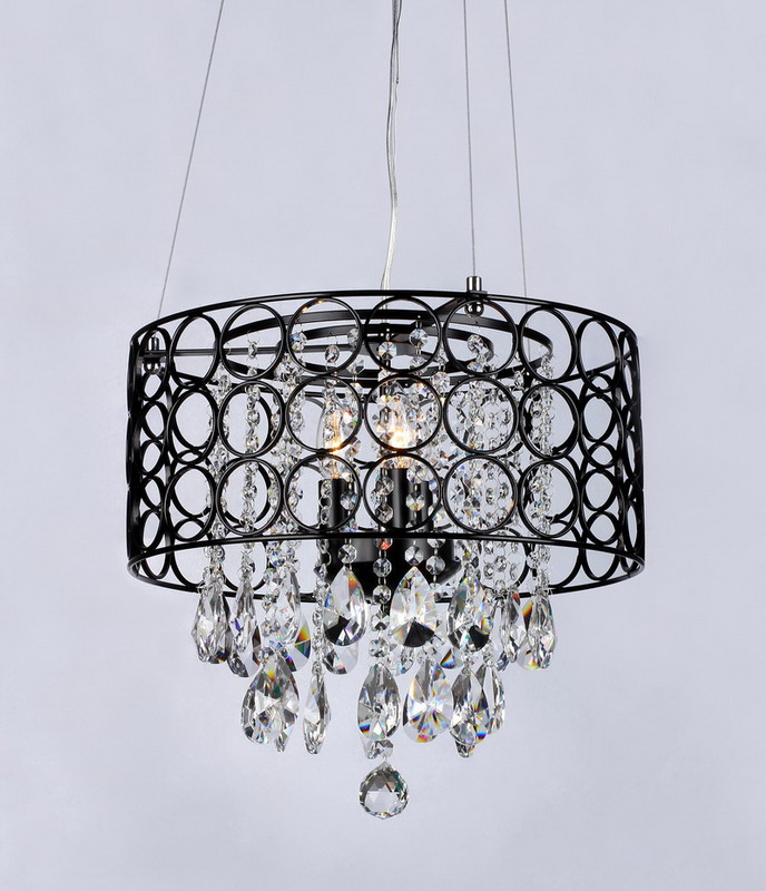 Anna Crystal-Black Chandelier