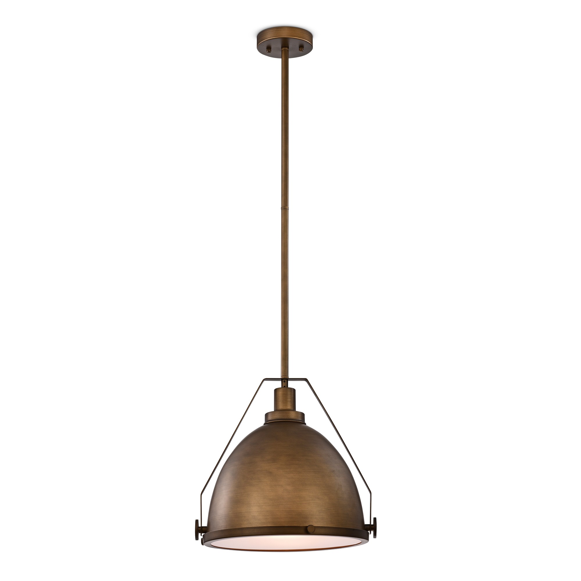 Hyacinth Satin Bronze 1-Light Bowl Metal Pendant Light