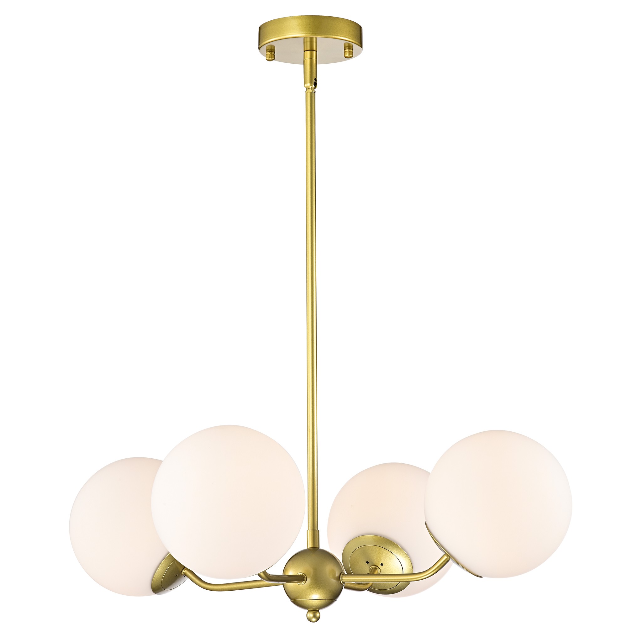 Dioneesha 4-Light Matte Gold Metal Chandelier