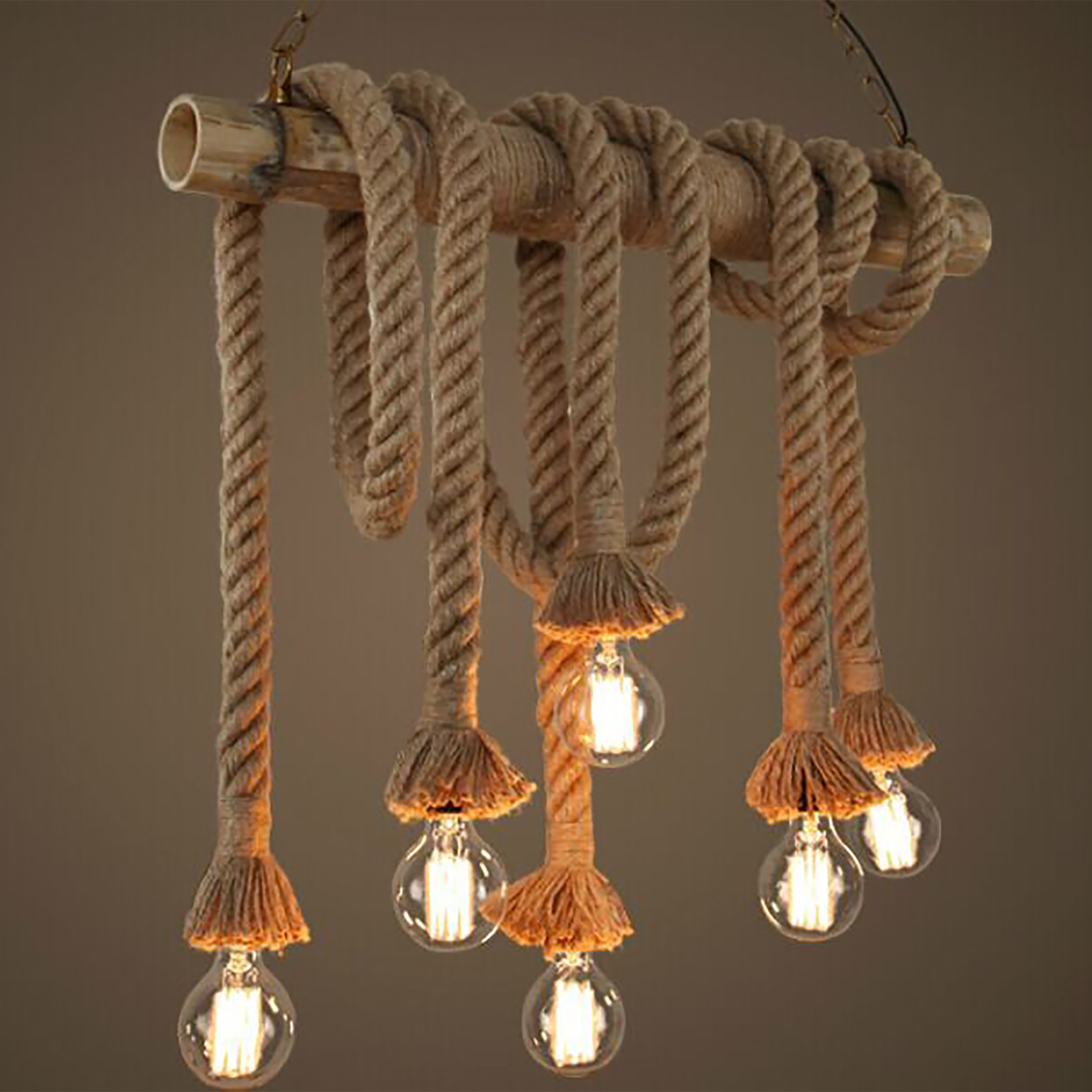 Jans Brown 6-Light Chandelier