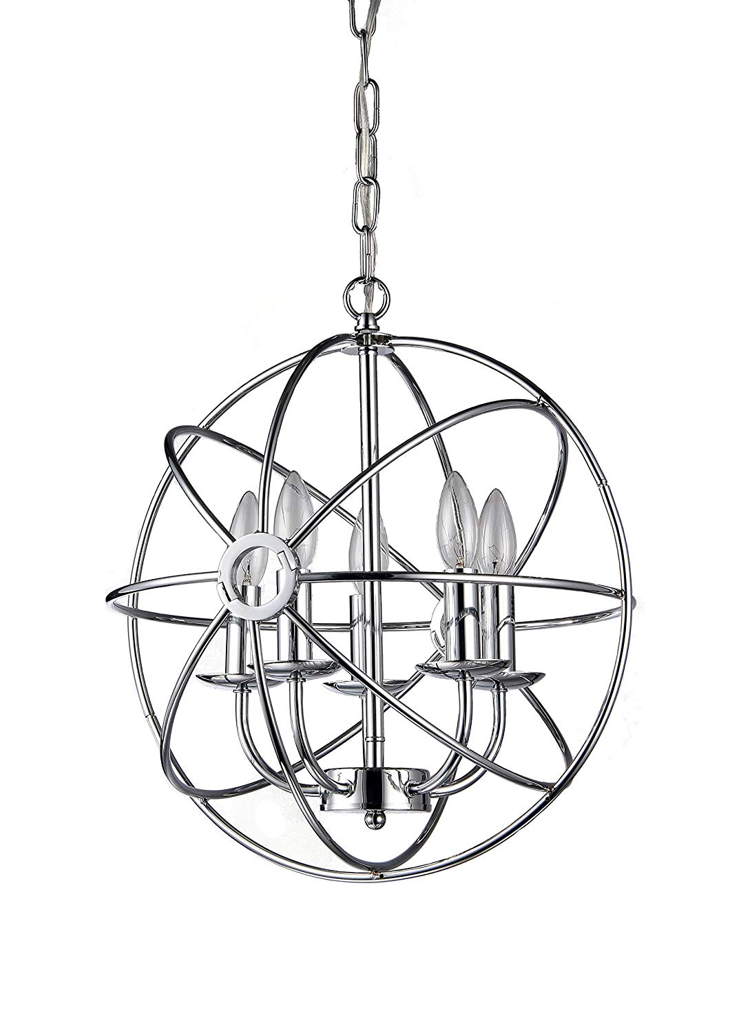 Aidee 5-light Chrome 16-inch Spherical Chandelier