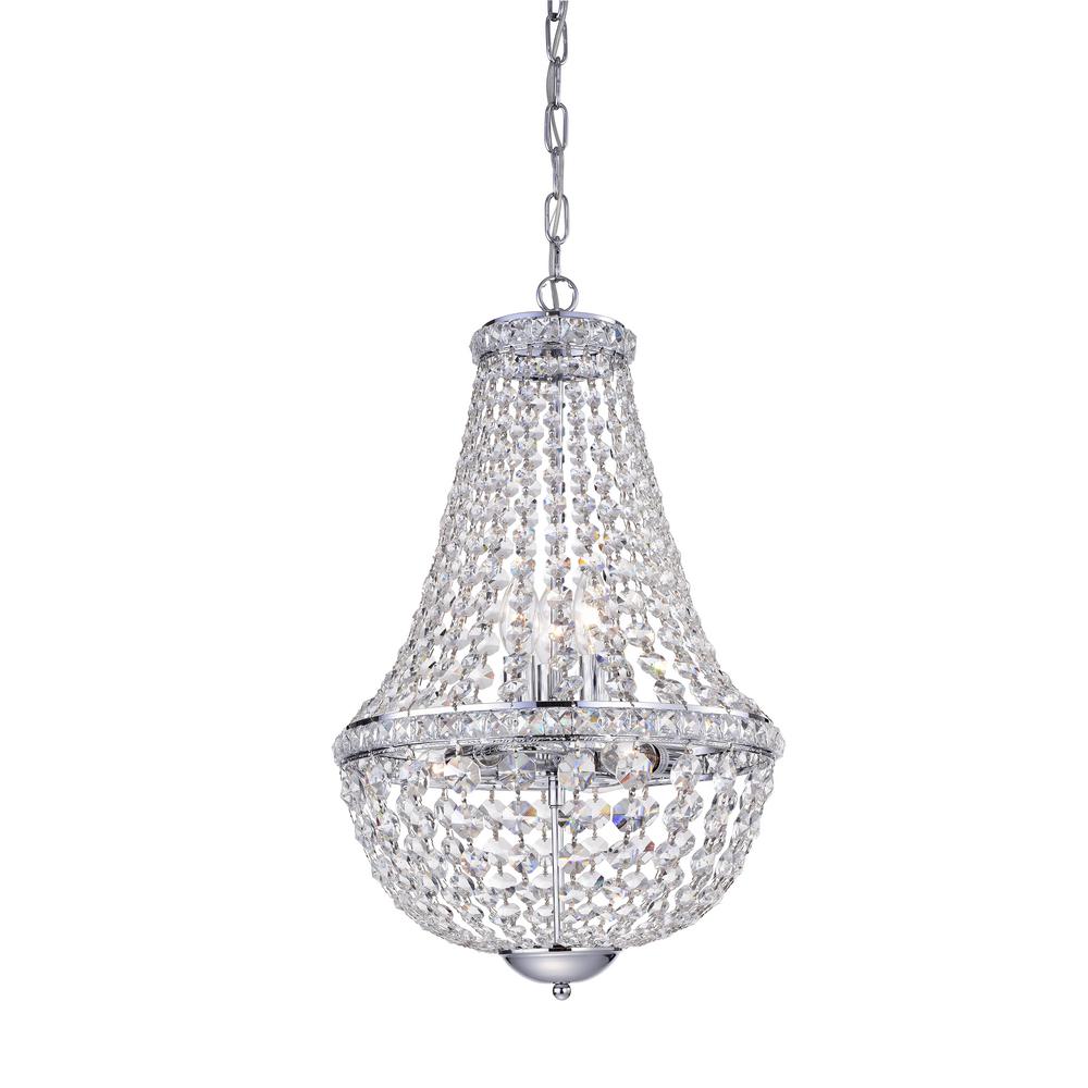 Uanah 6-Light Crystal Chrome Chandelier