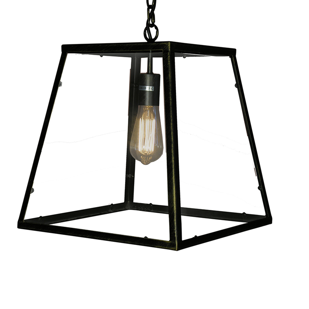 Minerva 1-light Black Edison Lamp with Bulb