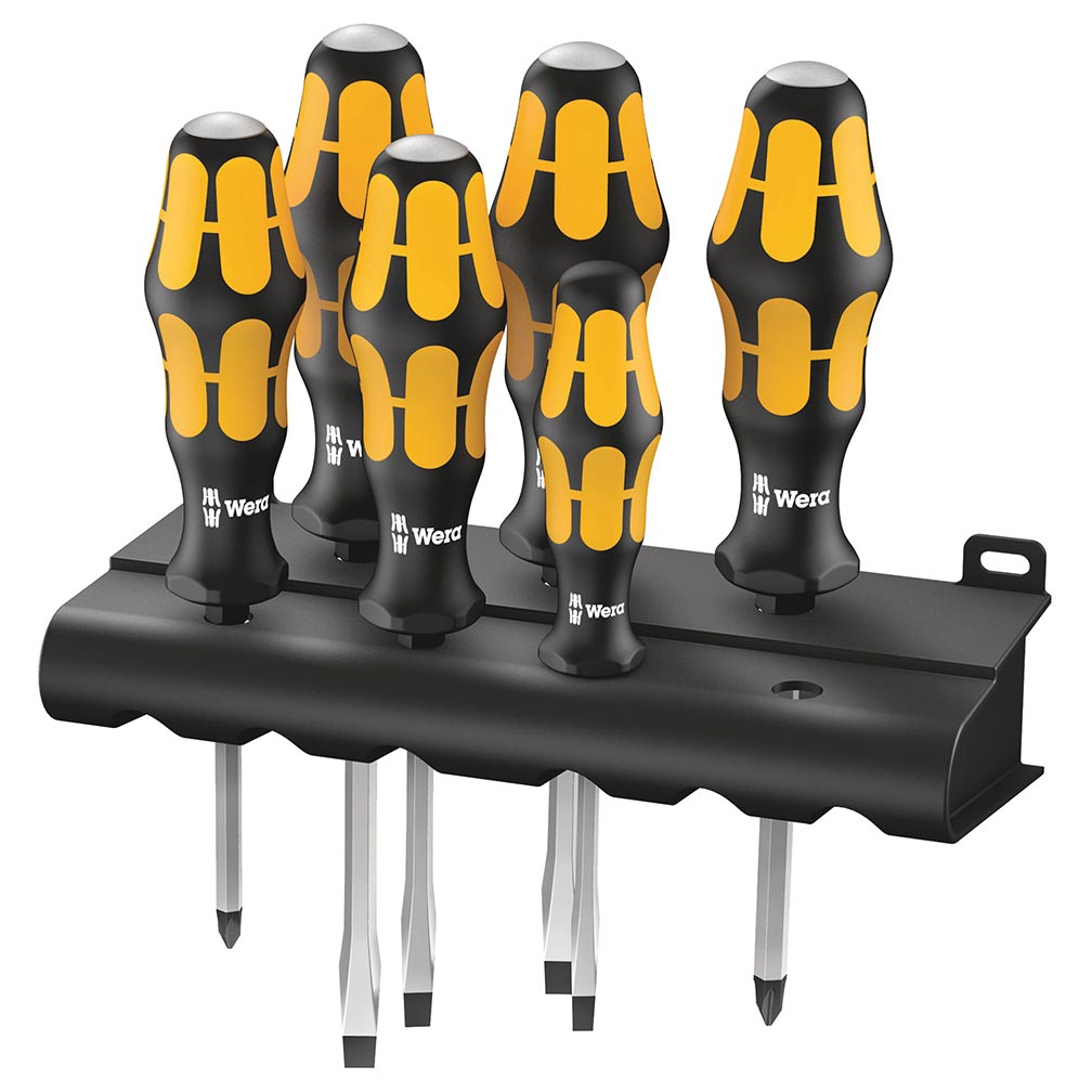 Wera Chiseldriver Screwdriver Rack 6 Piece Set