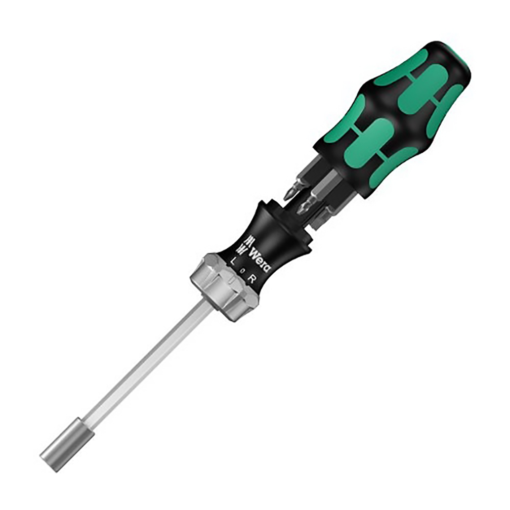 Wera Ratcheting Bitholding Screwdriver with 6 Bits