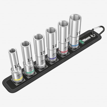 Wera Metric 1/2" Drive Deep Socket Set (6 Piece Set)