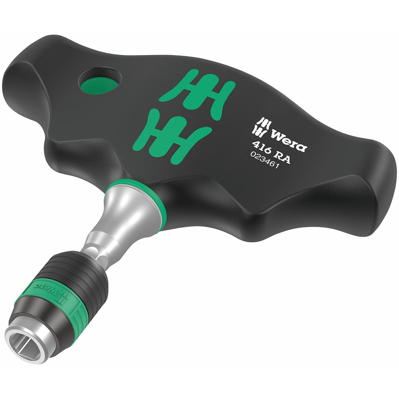 Wera T-handle Bitholding Screwdriver with Ratchet Function - Rapidaptor Quick-Release Chuck