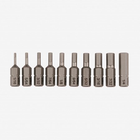 Wiha Hex SAE Bit Set (1/16