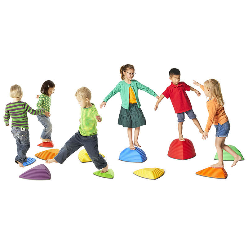 River Stones & Hilltops Combo Set - The Original Non-Slip Stepping Stones for Kids - Balance, Coordination, Motor Skills - Prima