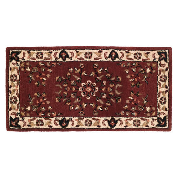 Woodfield Brick Red Oriental Rectangular Rug, Wool, 22" X 44"