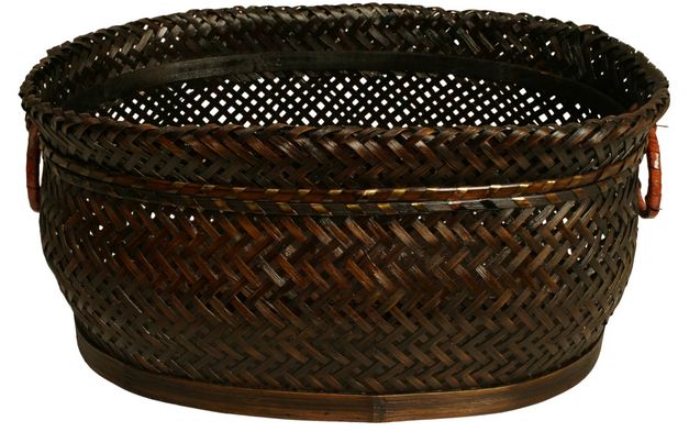 13.75" Oval Bamboo Basket