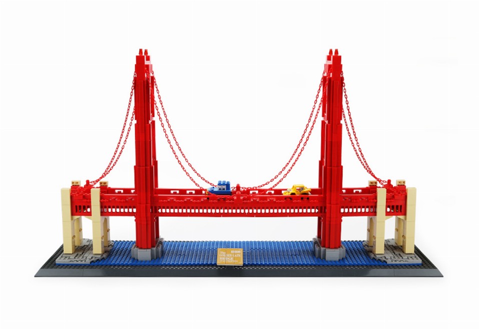 The Golden Gate bridge brick set