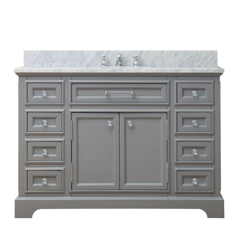 48 Inch Cashmere Grey Single Sink Bathroom Vanity From The Derby Collection