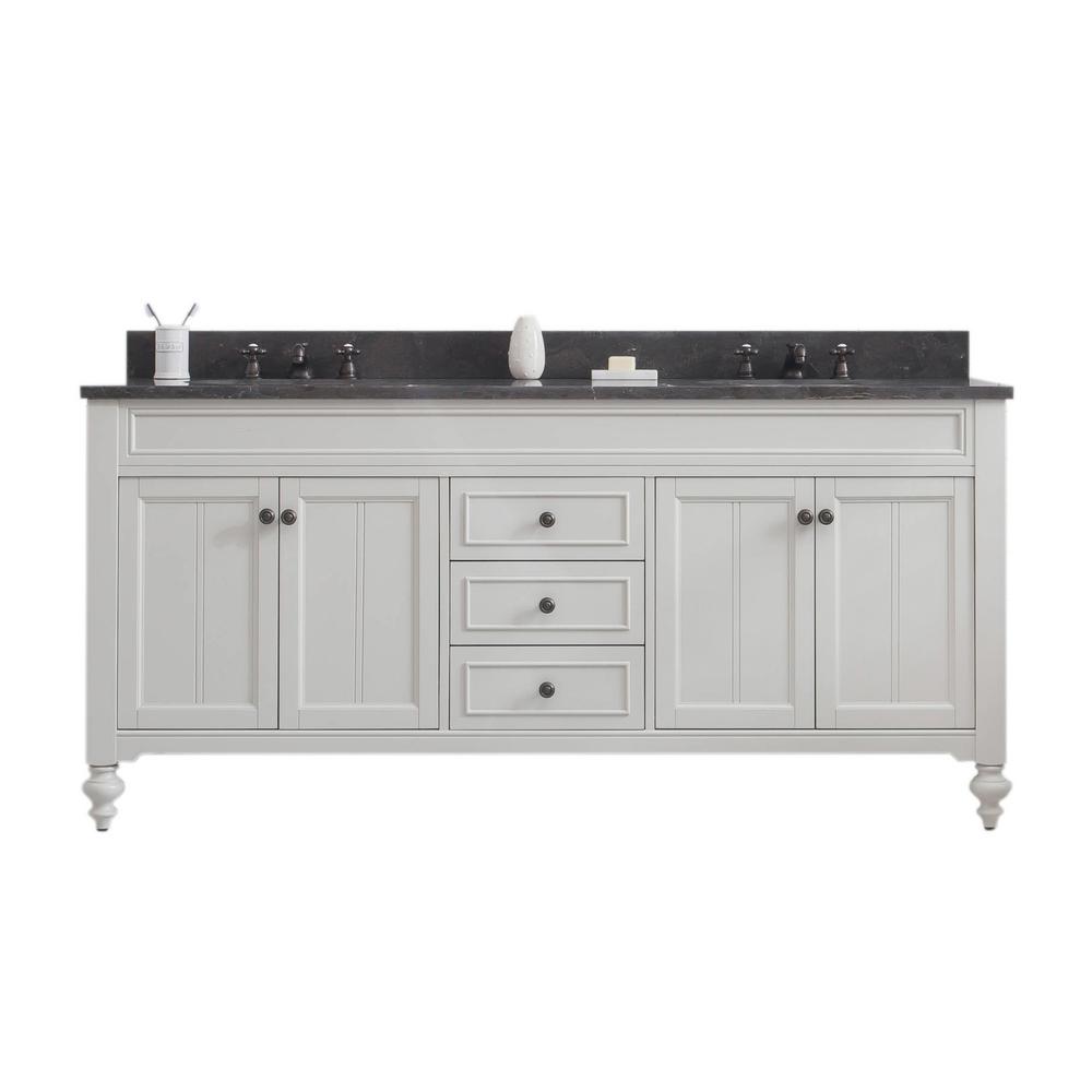 72 Inch Earl Grey Double Sink Bathroom Vanity From The Potenza Collection