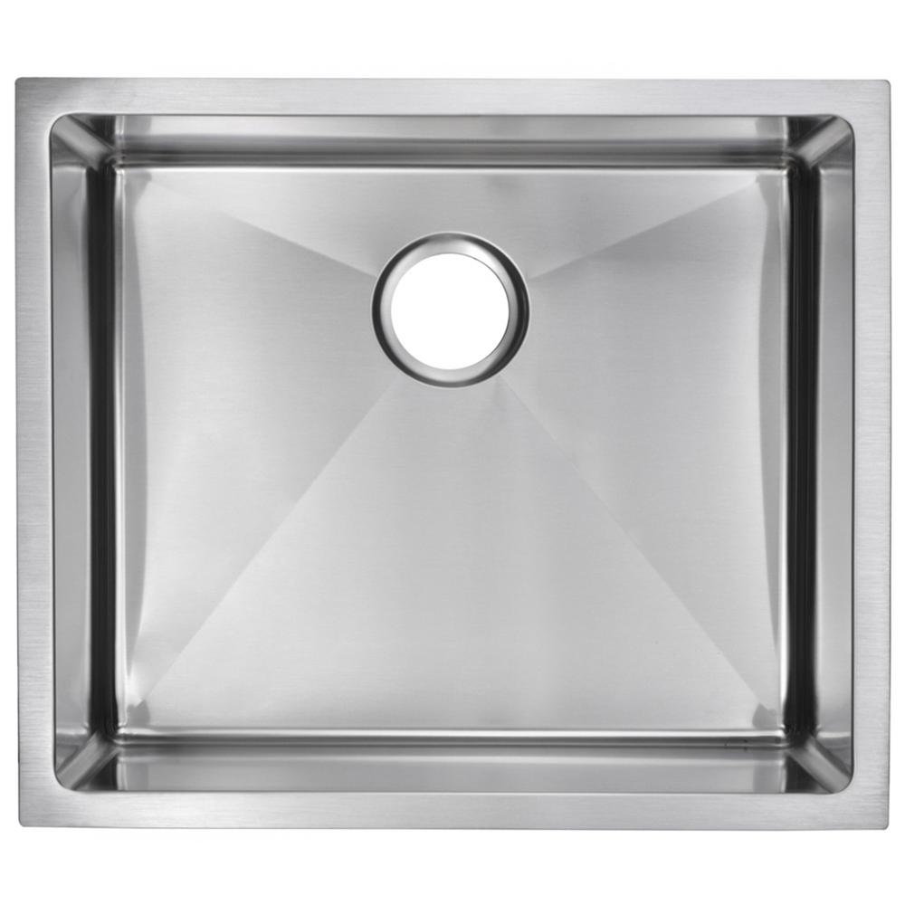 23 Inch X 20 Inch 15mm Corner Radius Single Bowl Stainless Steel Hand Made Undermount Kitchen Sink