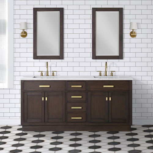 Chestnut 72" Double Bathroom Vanity