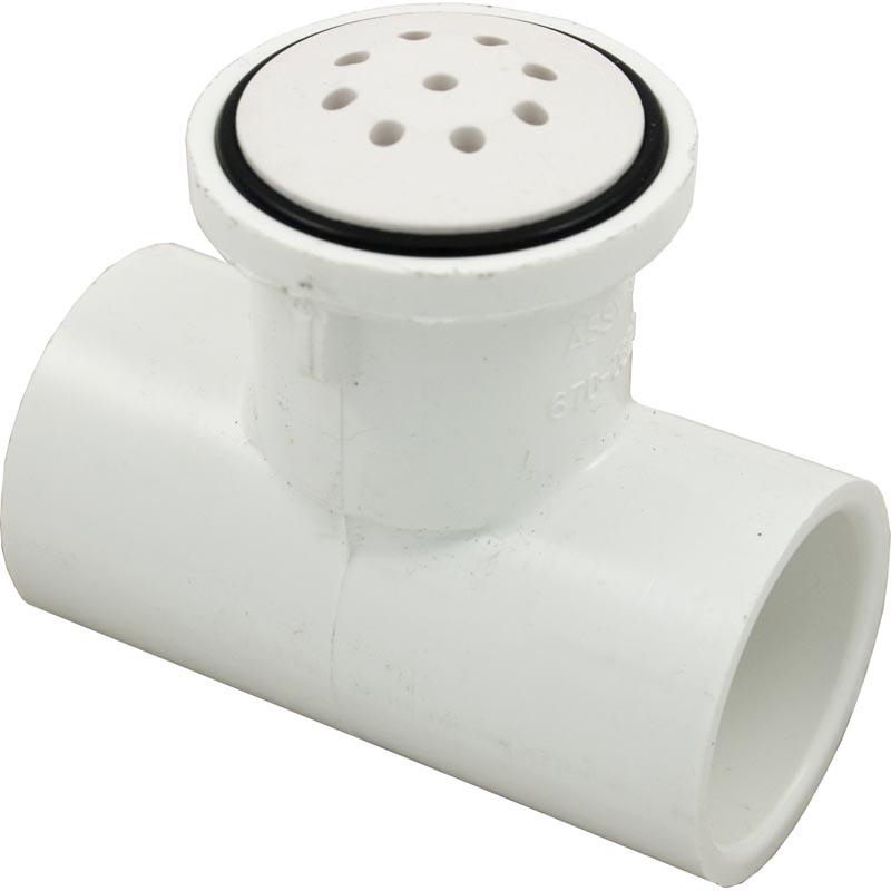 Air Injector, Waterway Top-Flo, Tee, 1" Slip, White