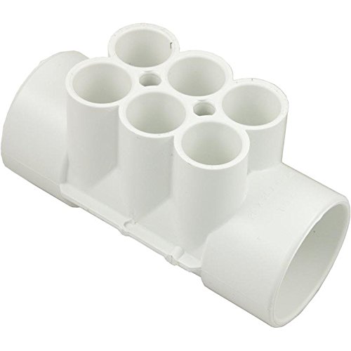 Manifold, PVC, Waterway, 2"S x 2"S x (6) 3/4"S Ports