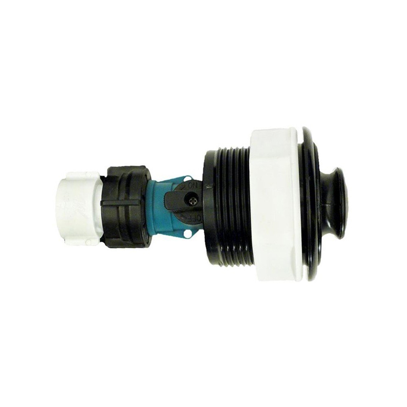 Drain Valve, Waterway Hose Drain w/ Niche, 3/4", Black