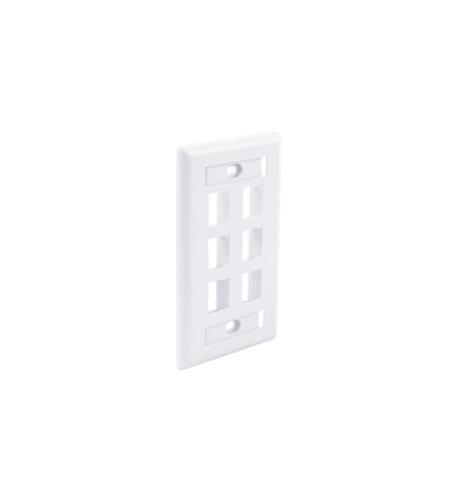 FACEPLATE ID WINDOW 6 PORT WHITE 25PK