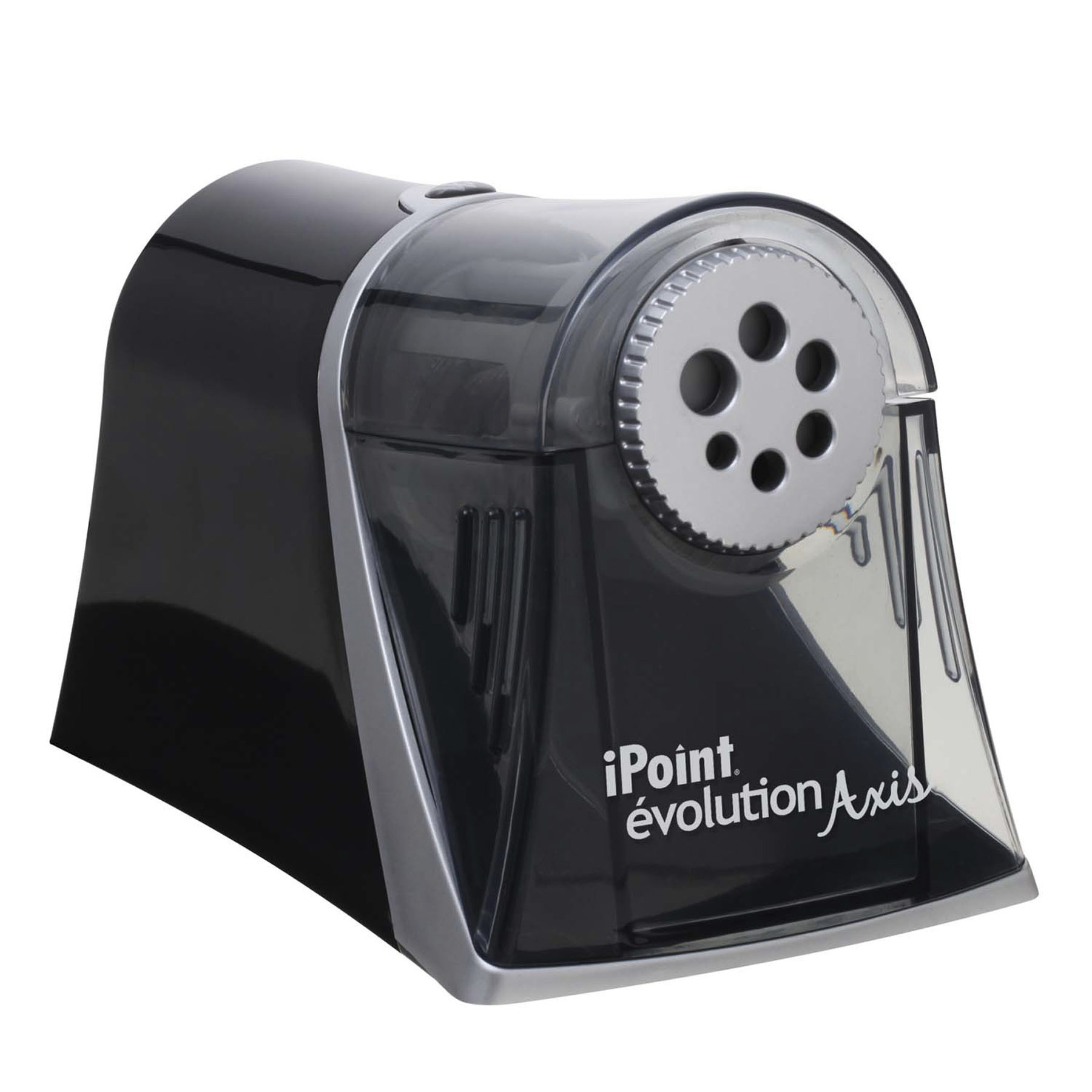 Acme United iPoint Evolution Axis Pencil Sharpener - Desktop - Helical - 5" Height x 7.8" Width x 5.4" Depth - Silver - 1 Each