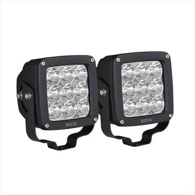 AXIS LED AUXILIARY LIGHT 4.5IN X 4.5IN FLOOD W/3W OSRAM (SET OF 2) BLACK , HARNESS & BRACKETS INCL