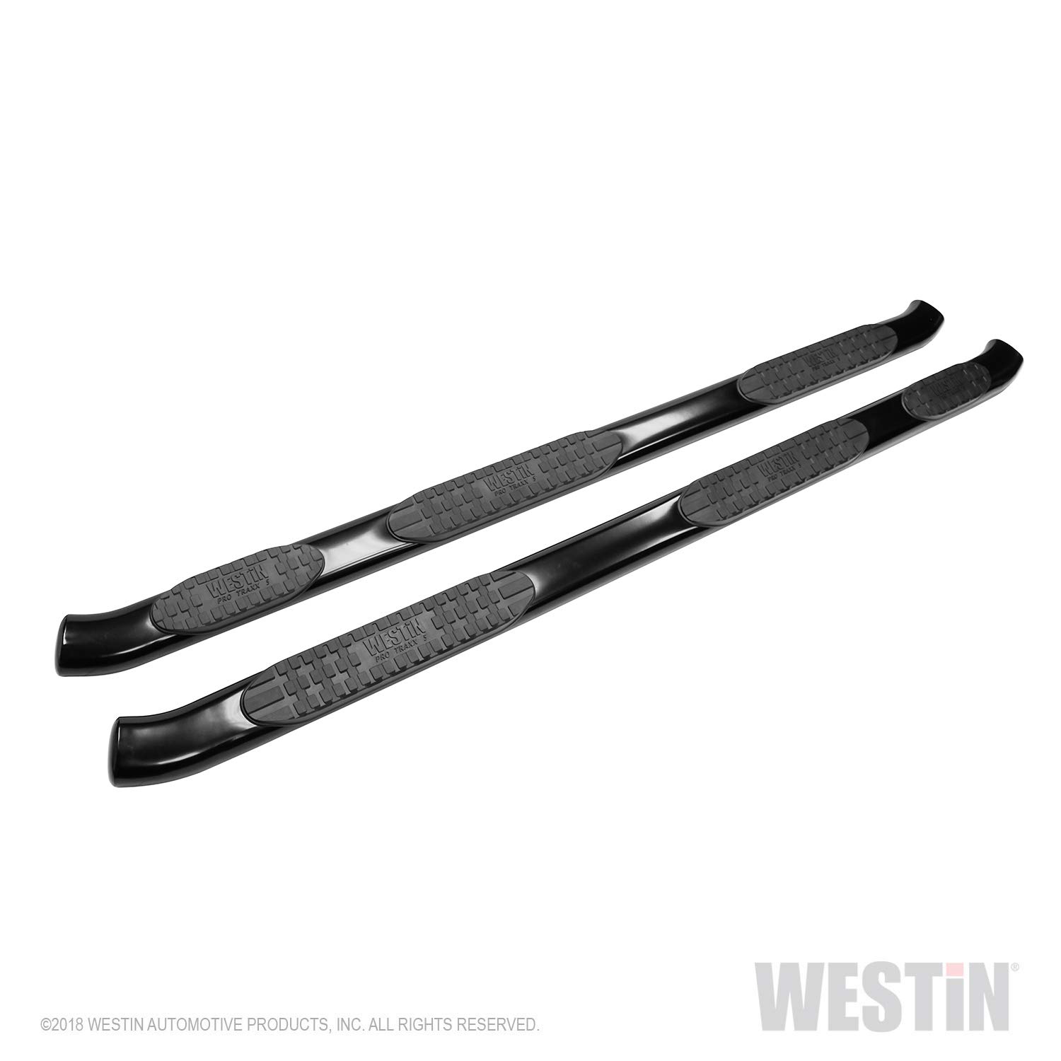 17-C F250/350 SUPERCAB (6.75FT BED) BLACK PRO TRAXX 5 WTW OVAL NERF STEP BARS