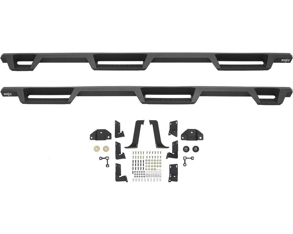 9916 F250/F350 CREW CAB(6.75 FT BED)TEXT BLK HDX DROP WTW NERF STEP BARS