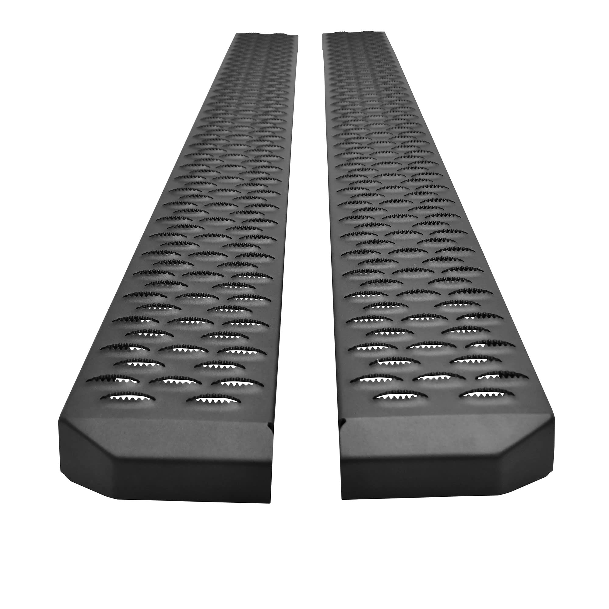 TEXTURED BLACK RUNNING BOARDS 75 INCHES TEXTURED BLACK GRATE STEPS RUNNING BOARD (BRKT SOLD SEP)