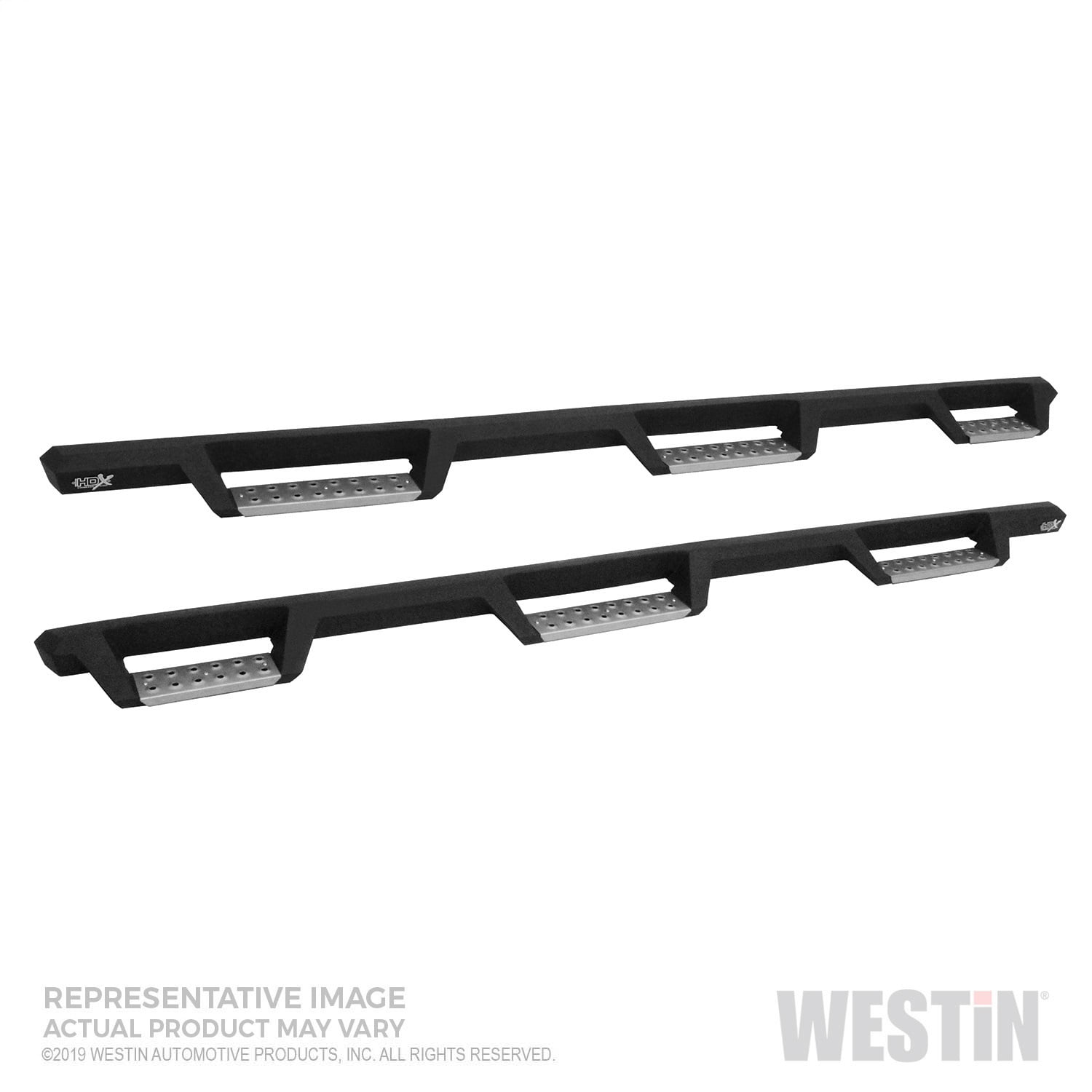 19C SILVERADO/SIERRA 1500 DBL CAB(6.5 FT BED)TXT BLK HDX SS DROP W2W NERF BARS