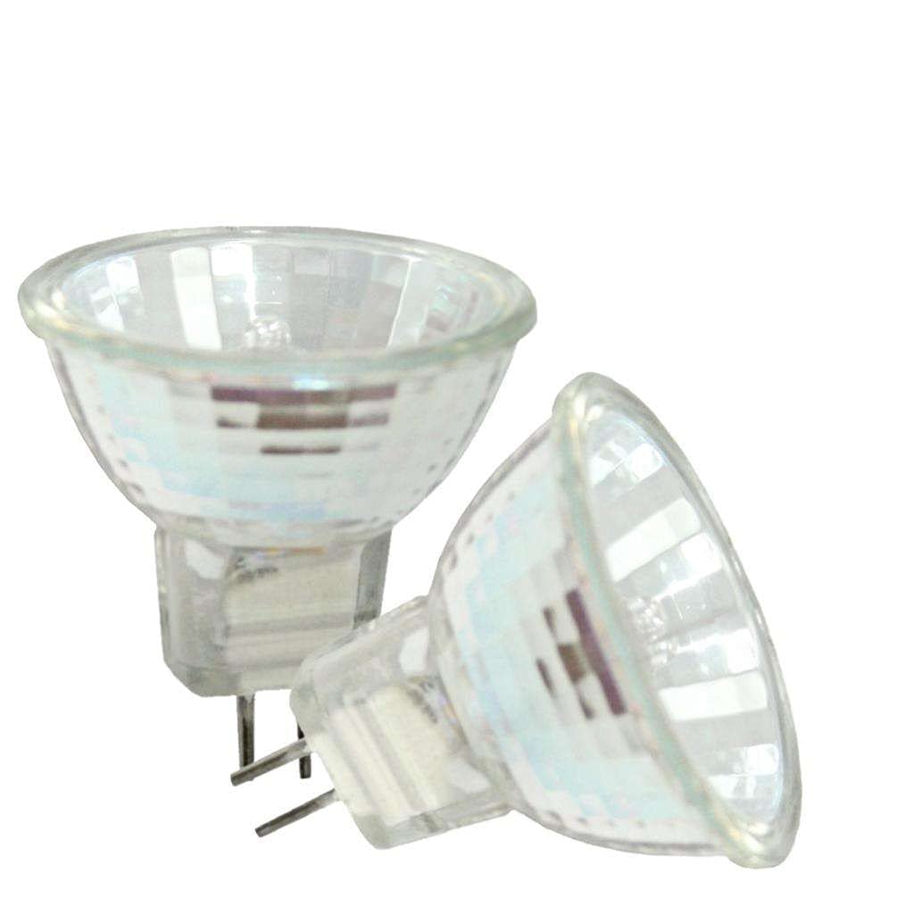 20W MR11 Halogen Low Voltage Narrow Flood Clear Lens GU4 Base, 12 Volt, Card, 2-Pack