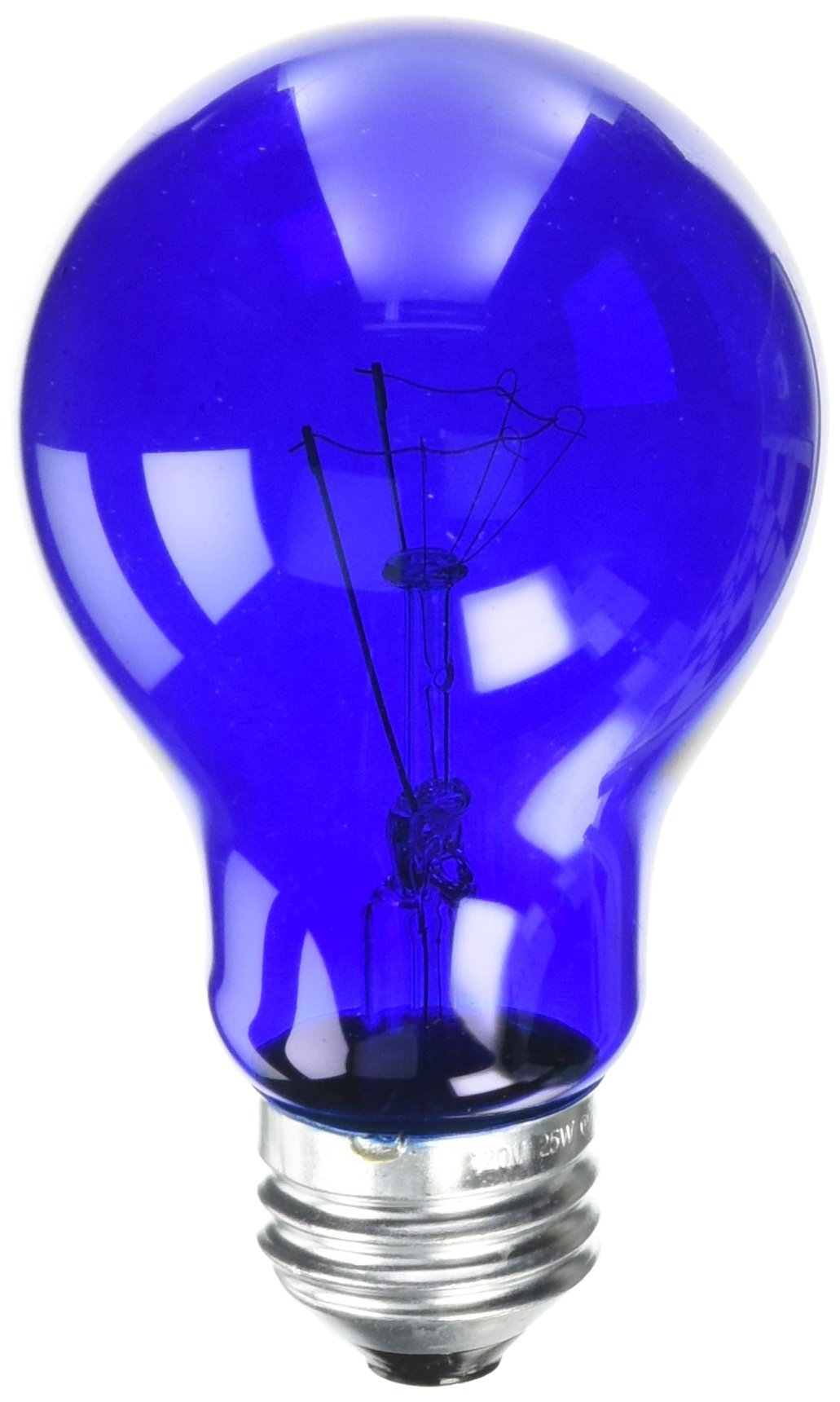 25W A19 Incandescent Transparent Blue E26 (Medium) Base, 120 Volt, Box