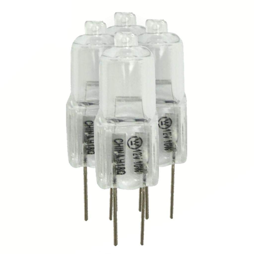 10W T3 JC Halogen Low Voltage Clear G4 Base, 12 Volt, Card, 4-Pack