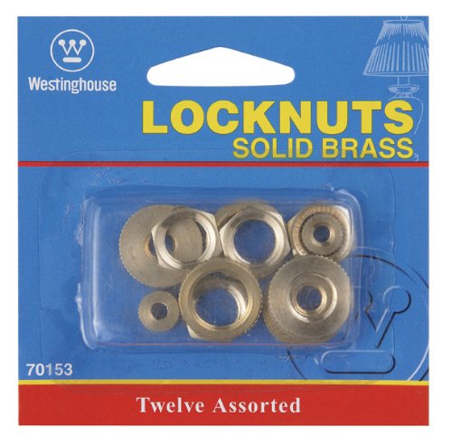 12 Assorted Locknuts Solid Brass
