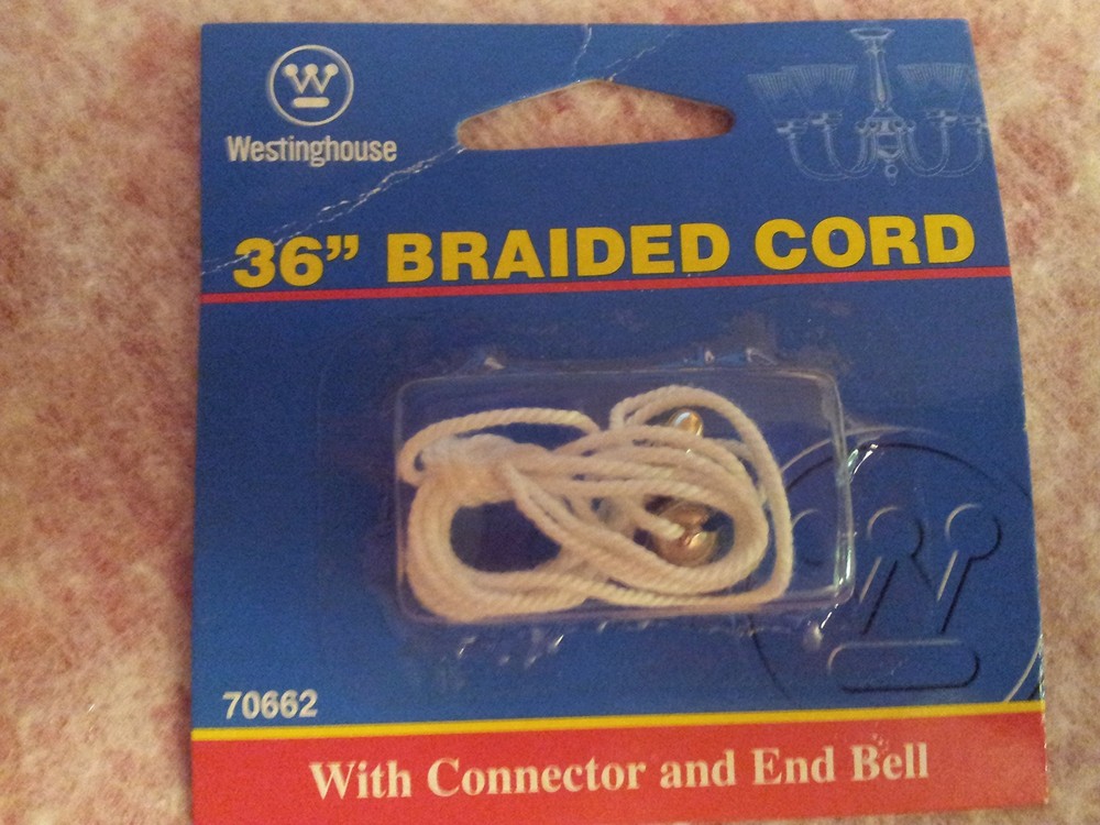 3' White Braided Cord