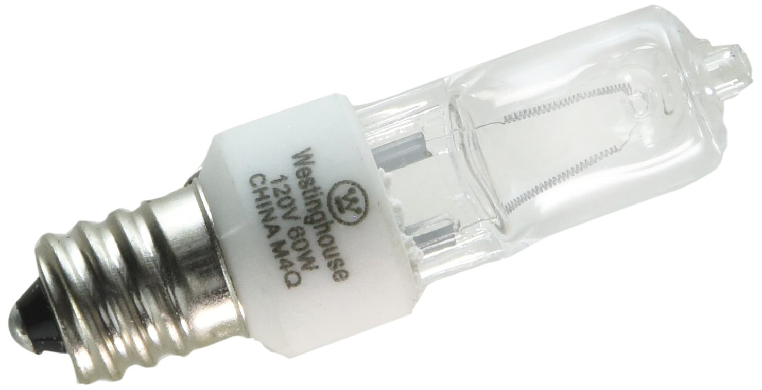 60W T3 Halogen Single-Ended Xenon Krypton Clear E12 (Candelabra) Base, 120 Volt, Card