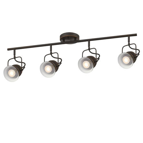 Westinghouse Lighting Boswell Four-Light Indoor Track Light Kit, Oil-Rubbed Bronze Finish with Highlights
