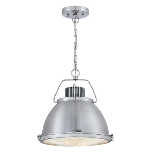 Westinghouse Lighting Danzig One-Light Indoor Pendant, Brushed Nickel Finish, Clear Prismatic Lens