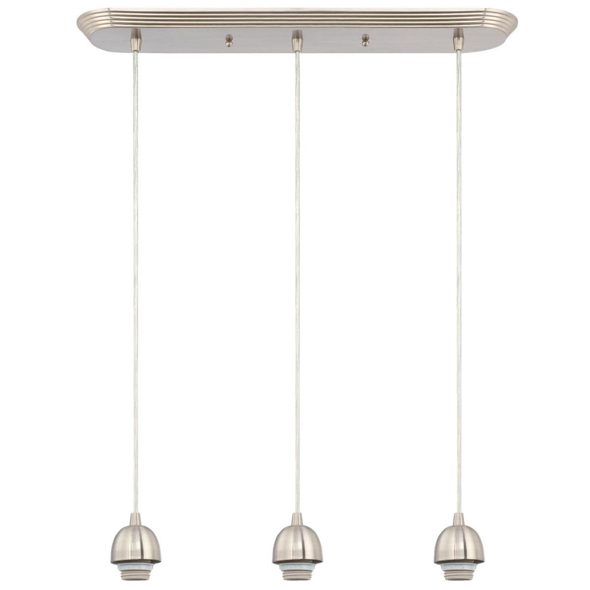 3 Light Mini Pendant Brushed Nickel Finish