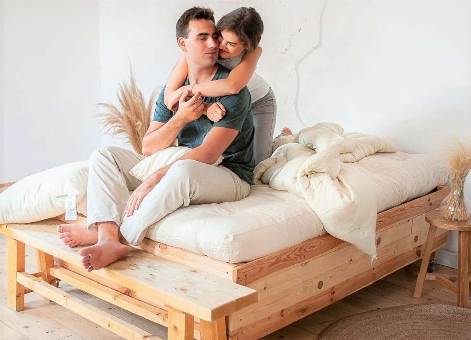 100%  Organic Cotton and Wool Dreamton - Cali King Mattress Natural